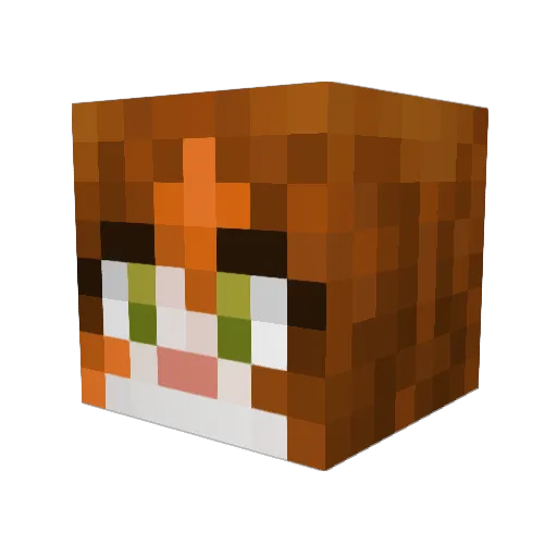 f1urps Minecraft avatar head, 3D render