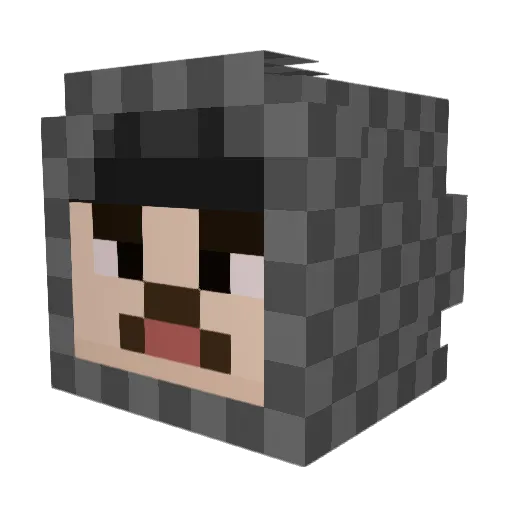 f1xuu Minecraft avatar head, 3D render