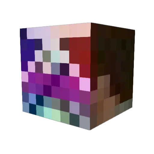 f21f12 Minecraft avatar head, 3D render