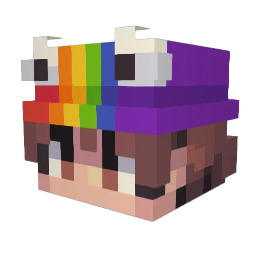 f2alonn Minecraft avatar head, 3D render