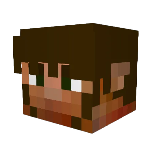 f2ff Minecraft avatar head, 3D render