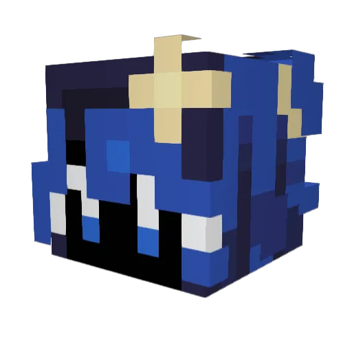 f3tVs Minecraft avatar head, 3D render