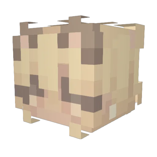 f3xx_ Minecraft avatar head, 3D render