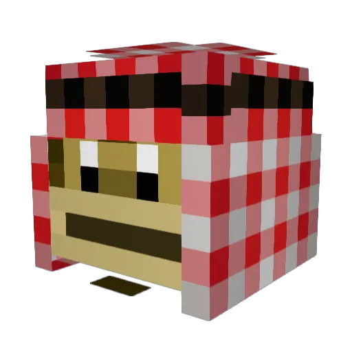 f4cIsBackLx Minecraft avatar head, 3D render