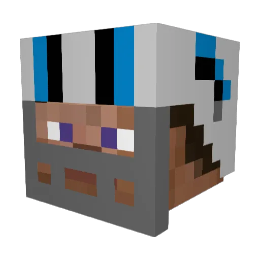 f4g3t Minecraft avatar head, 3D render
