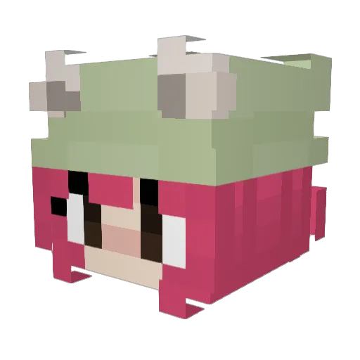 f4iry33_ Minecraft avatar head, 3D render