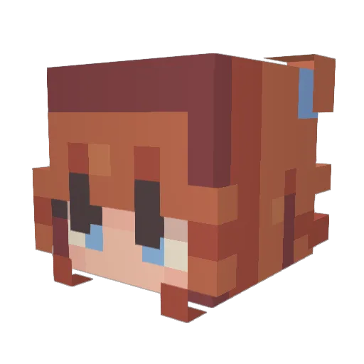 f4iryk1tty Minecraft avatar head, 3D render