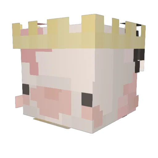f4rm Minecraft avatar head, 3D render