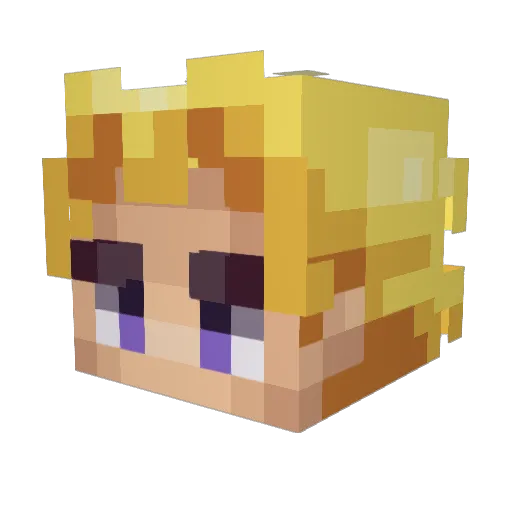 f4rtsme11a Minecraft avatar head, 3D render