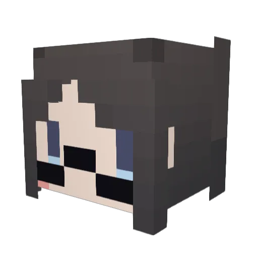f5C0M Minecraft avatar head, 3D render