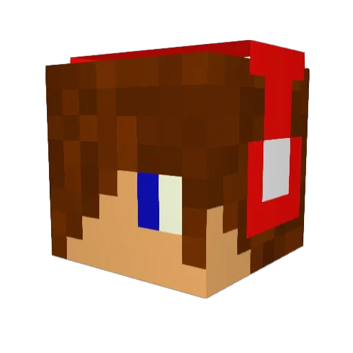 f6k358 Minecraft avatar head, 3D render