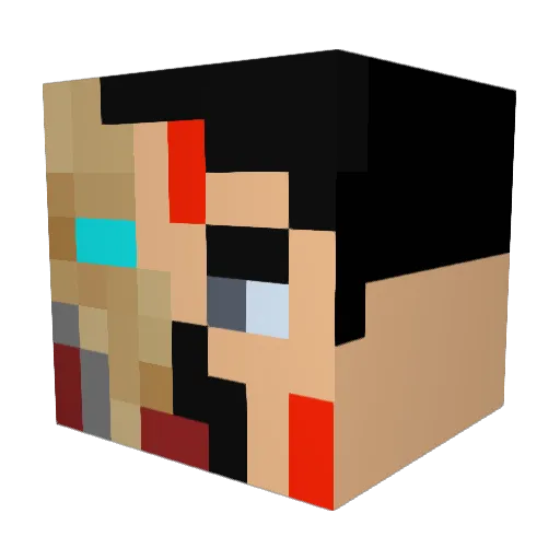f8rris Minecraft avatar head, 3D render
