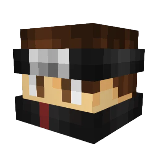 f8tlk Minecraft avatar head, 3D render