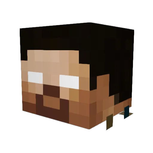 fAtHeRr Minecraft avatar head, 3D render