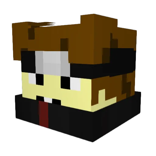 fIlIpqo Minecraft avatar head, 3D render