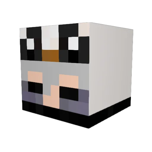 fOwOa Minecraft avatar head, 3D render