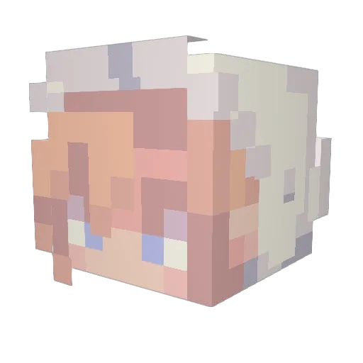 fPoodoo Minecraft avatar head, 3D render