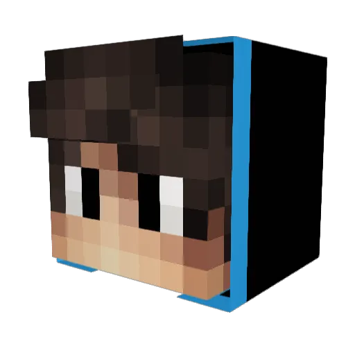 f_1812 Minecraft avatar head, 3D render