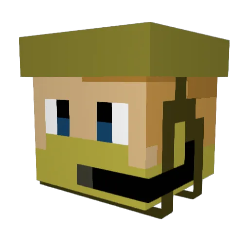 f_ab_s Minecraft avatar head, 3D render