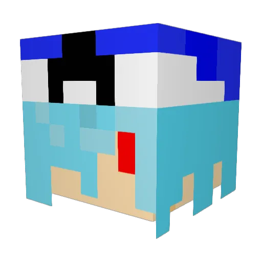f_moto Minecraft avatar head, 3D render