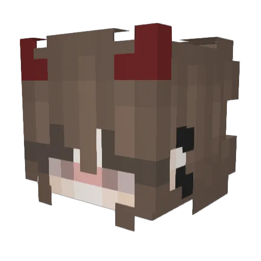 f_rever Minecraft avatar head, 3D render