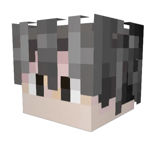 f_yan Minecraft avatar head, 3D render