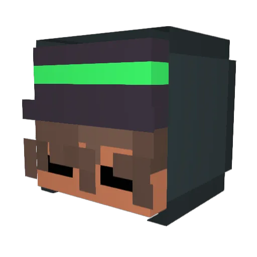 fa1ls Minecraft avatar head, 3D render