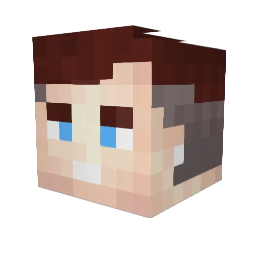 fa6ade Minecraft avatar head, 3D render