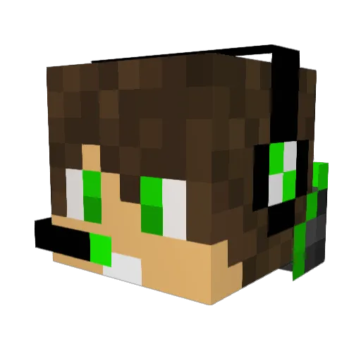 faBI12HR Minecraft avatar head, 3D render