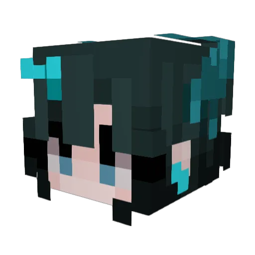 faaancy Minecraft avatar head, 3D render
