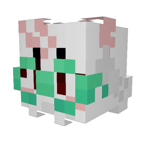 faafquaaf Minecraft avatar head, 3D render
