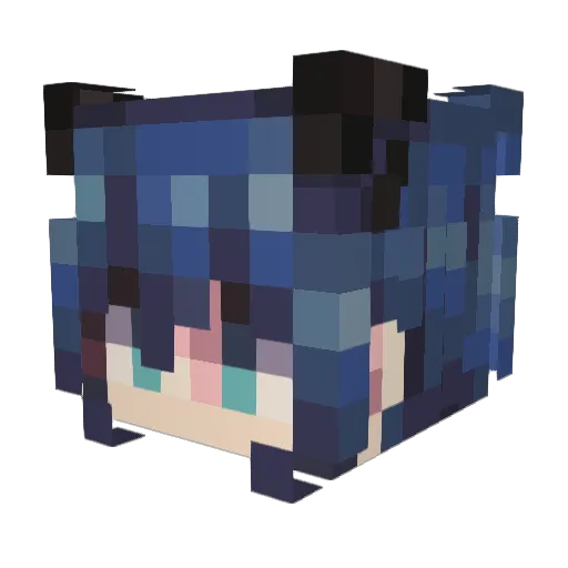 faasty Minecraft avatar head, 3D render