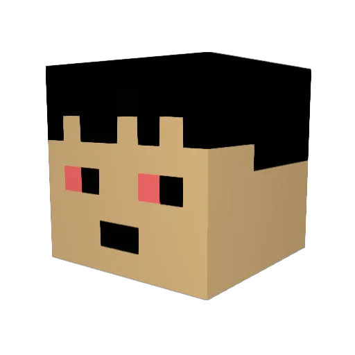 faatek Minecraft avatar head, 3D render