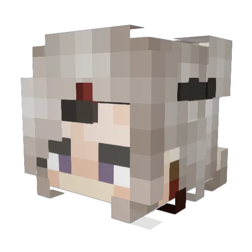 faatimagr Minecraft avatar head, 3D render