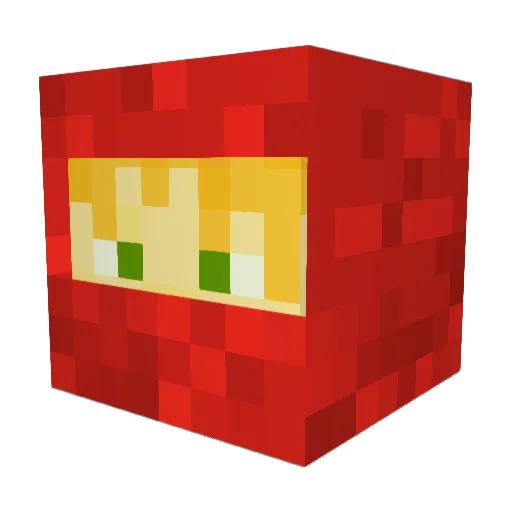 fababean Minecraft avatar head, 3D render