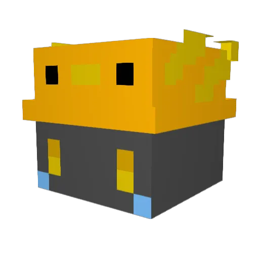 fabenna Minecraft avatar head, 3D render