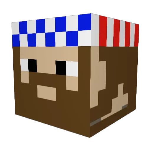 fabianrydell Minecraft avatar head, 3D render