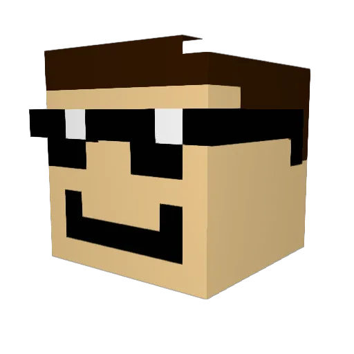 fabianvdW Minecraft avatar head, 3D render