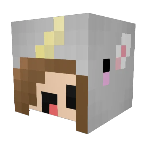 fabienne213 Minecraft avatar head, 3D render