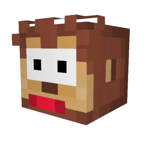 fabinlab Minecraft avatar head, 3D render