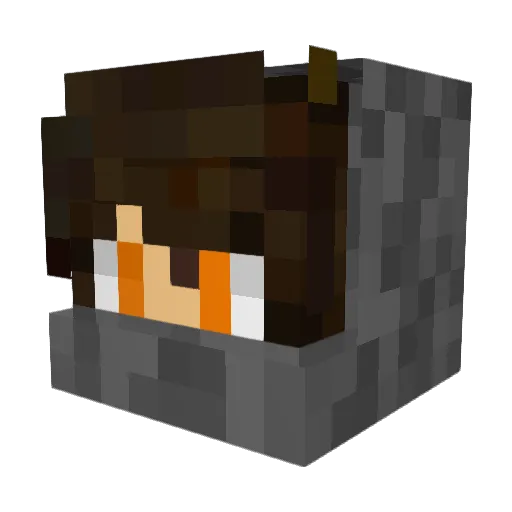 fabio700sky Minecraft avatar head, 3D render