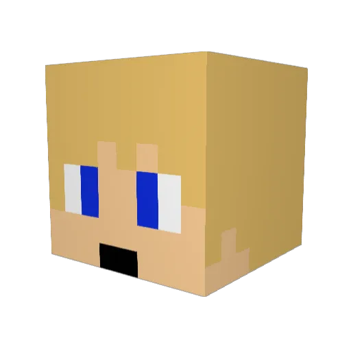 fablan Minecraft avatar head, 3D render