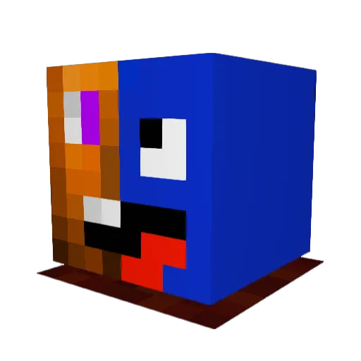 fabo3000 Minecraft avatar head, 3D render