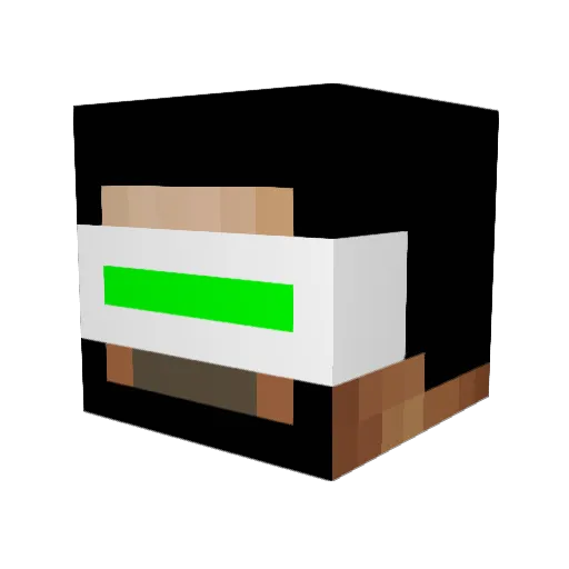 fabriwater Minecraft avatar head, 3D render