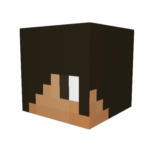 fabuhair17 Minecraft avatar head, 3D render