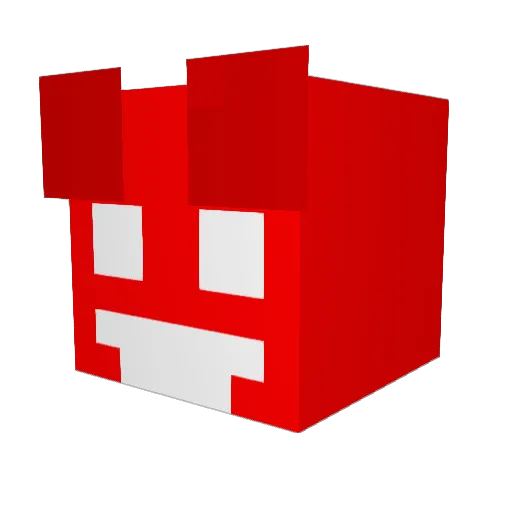 facedarmadillo Minecraft avatar head, 3D render