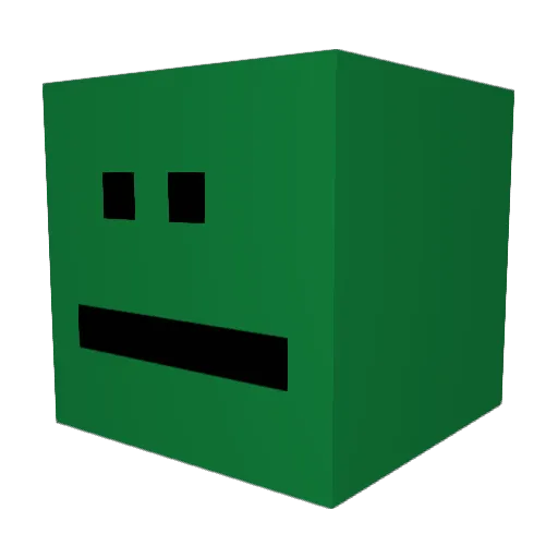 faceistheplace Minecraft avatar head, 3D render