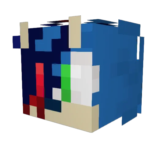 faceizzz Minecraft avatar head, 3D render