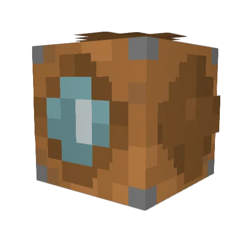 faceking Minecraft avatar head, 3D render