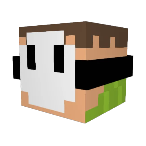 faceless78 Minecraft avatar head, 3D render